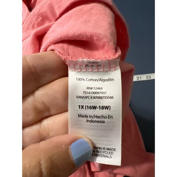 Terra & Sky Womens Pink Maxi Dress Sz 1X Beach Vaction Resort - Picture 8 of 14